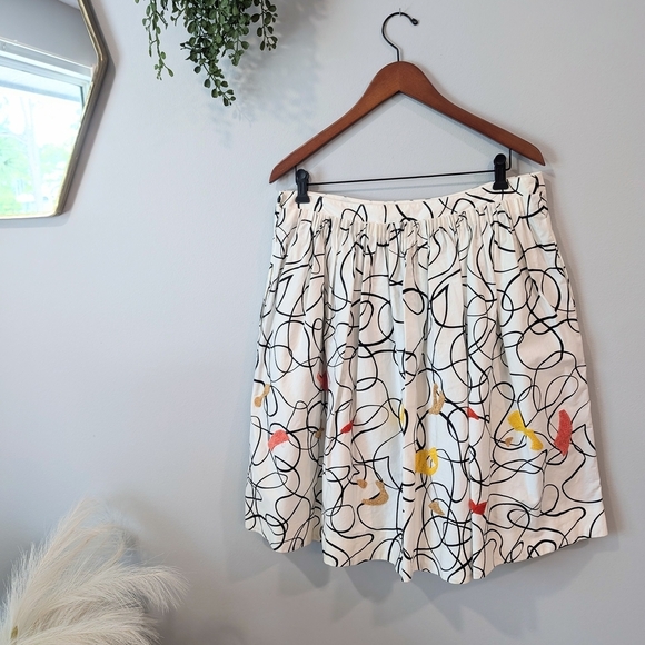 Maeve Black and Orange Skirt Knee-Length - Picture 4 of 9